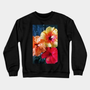 Drive You Mad Hibiscus Pattern Crewneck Sweatshirt